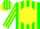 Silk - Green, Yellow disc and Stripes