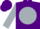 Silk - Purple, purple 'H' on silver disc, silver bars on sleeves, purple cap