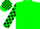 Silk - Fluorescent Green and Aqua Blocks