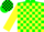 Silk - Green, Black 'B' in Keyhole, Yellow Blocks on Sleeves