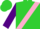 Silk - LIME GREEN, Purple 'Topper', Pink Sash, Purple Sleeves