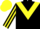 Silk - Black, Yellow chevron, striped sleeves, Yellow cap