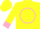 Silk - Yellow, Pink Circle and Rose, Pink Cuffs a