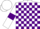 Silk - White and Purple check, White sleeves, Purple armlets