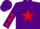 Silk - Purple, red 'SG' in red star frame, red stars on sleeves, pu
