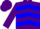 Silk - Purple, Blue Chevrons, Purple Cap