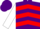 Silk - Purple, white trimmed red inverted chevrons, white sleeves, purple cap