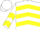 Silk - White, Red and Yellow Inverted Chevrons