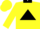 Silk - Neon Yellow, Black Triangle and Collar, Black