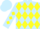 Silk - LIGHT BLUE, yellow diamonds, light blue 'HK' on yell