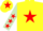 Silk - Yellow, Red star, Light Green sleeves, Red stars, Yellow cap, Red star