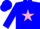 Silk - Blue, Blue 'WS' on Pink Star
