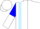 Silk - White, Light Blue Braces and 'SEA', Blue and White Vertical Halved
