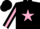 Silk - Black, Teal & Pink Sashes, Teal & Pink Star Stripe on Sleeves, Black