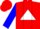 Silk - Red, Blue 'E' on White Triangle, White Stripe on Blue Sleeves, Red Cap