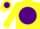 Silk - Yellow, Yellow 'MS'' on Purple disc, Pu