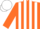 Silk - Orange and white quarters, white stripes on orange sleeves, white cap