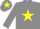 Silk - Grey, Yellow star and star on cap