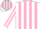 Silk - White, Hot Pink Stripes