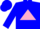 Silk - Blue, pink triangle on back, pink sleeve