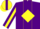 Silk - PURPLE, Purple Greyhounds on Yellow Diamond, Yellow Diamond Stripe on