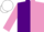 Silk - Purple and Mauve (halved), Mauve sleeves, White cap