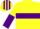 Silk - Yellow, Purple hoop, Halved sleeves, Striped cap