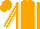 Silk - ORANGE, beige braces, striped sleeves, orange cap