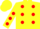 Silk - Yellow, Black 'MS', Green, White and Red spots