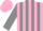 Silk - Pink and grey stripes, grey sleeves, pink cap
