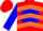 Silk - Red, Orange 'C', on Blue disc, Orange Chevrons on Blue Sle