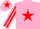 Silk - Pink, red star, striped sleeves and star on cap