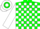 Silk - Green and White Blocks, Green Hoop on White Sleeves