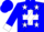 Silk - Blue, White Stars, White Cross Sash, White Cuffs