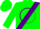 Silk - Green, Purple Sash, 'J/S' in Purple Circle