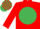 Silk - RED, emerald green disc, check cap