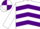 Silk - White and Purple chevrons, Quartered cap