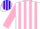 Silk - White, Blue and Pink Stripes, Blue and Pink Stripes on sleeves