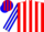 Silk - Red, Blue 'C', Blue and White Stripes