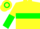 Silk - Yellow, Green Hoop, Yellow and Green Halved Sleeves, Yellow C