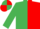 Silk - Emerald Green and Red (halved), Emerald Green sleeves, quartered cap