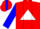 Silk - Red, Blue 'E' on White Triangle, White Stripe on Blue sleeves