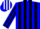 Silk - Blue, Black Stripes on White Panels, Black Stripes on Whit