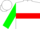 Silk - White, Red 'MB', Red Hoop on Green Sleeves, White Cap