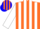 Silk - Orange, Blue and White Stripes on Sleeves