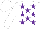 Silk - WHITE, purple stars