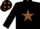 Silk - Black, Brown star and stars on cap