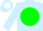 Silk - Light Blue, White 'UF' on White Circled Green disc, Green Chevro