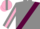 Silk - grey, Pink & Maroon Sash, Pink & Maroon Bars on grey Sleeves, Pink Stripe