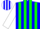Silk - Blue, White Hurricane Emblem, Green Stripes on White Sleeves